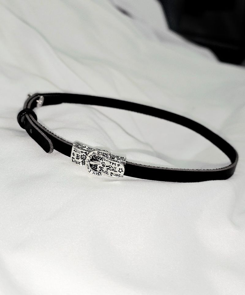 vintage buckle choker necklace