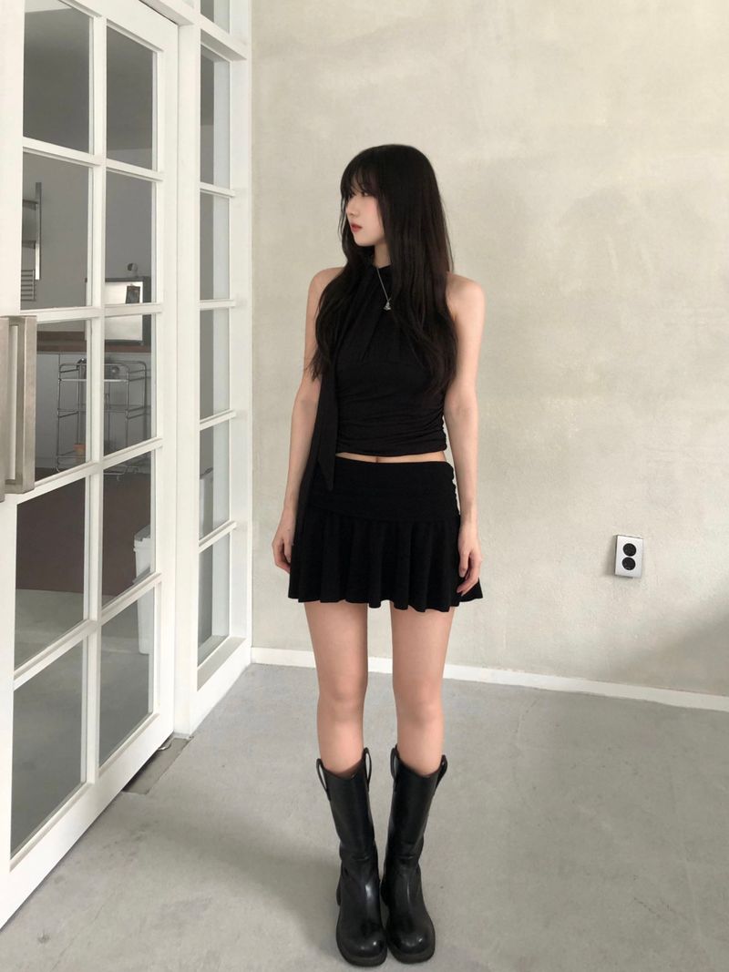 ダイスフレアミニスカート(2 colors)