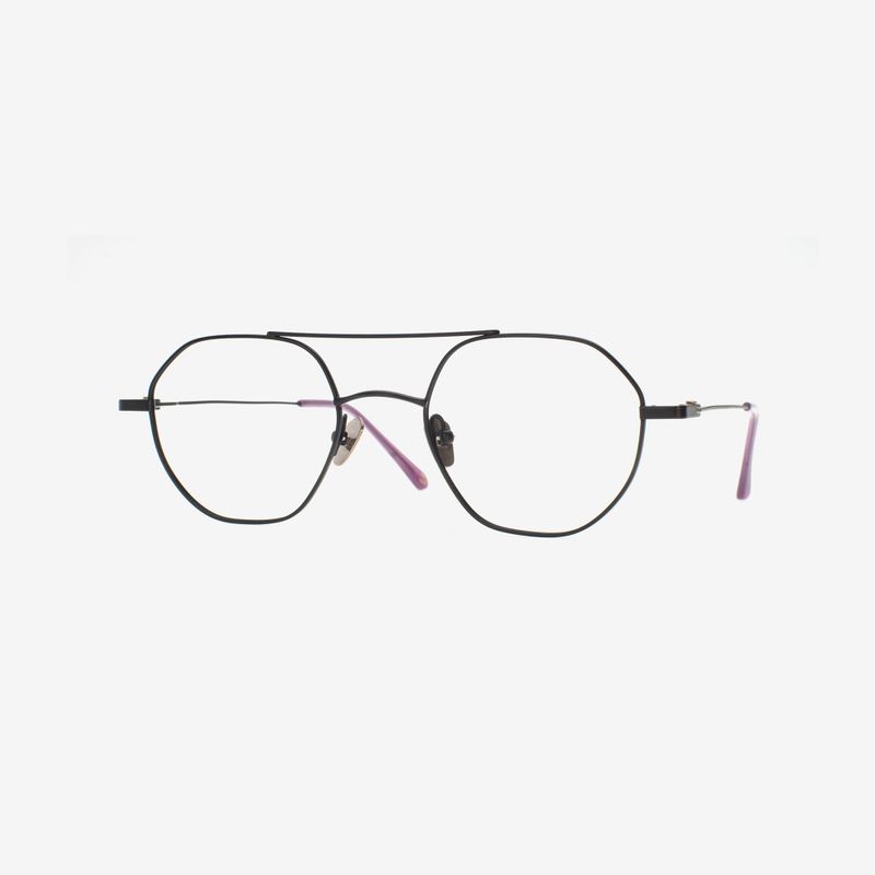 Knouun Round titanium glasses CODE. 103. A Black
