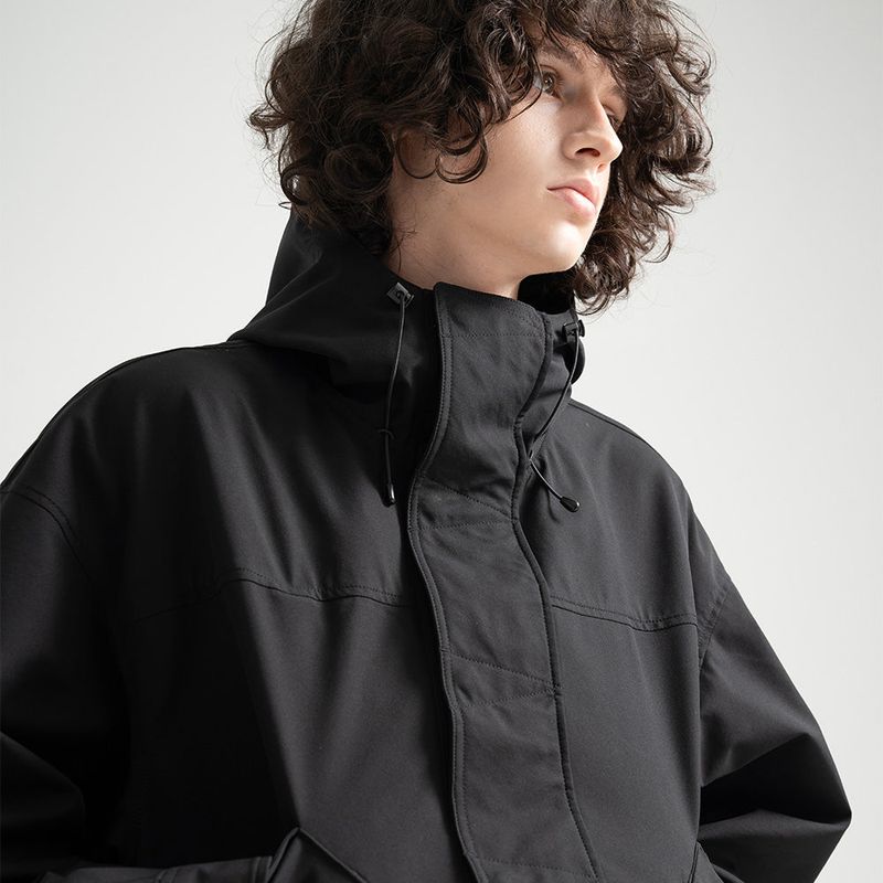 3 Layer Hard Shell Short-Jacket - BLACK
