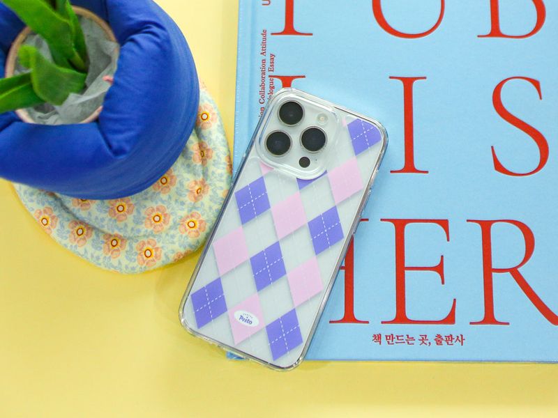 【MADE】Argyle Jelly hard Phone case