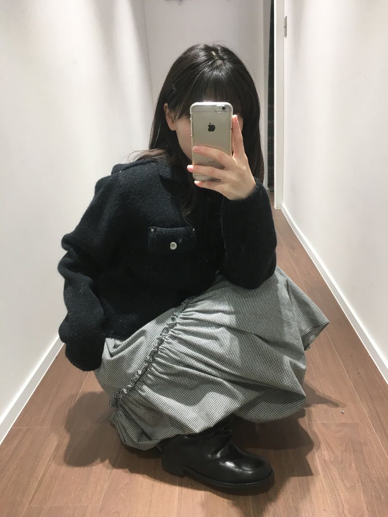 Romantic check frill skirt (2color)