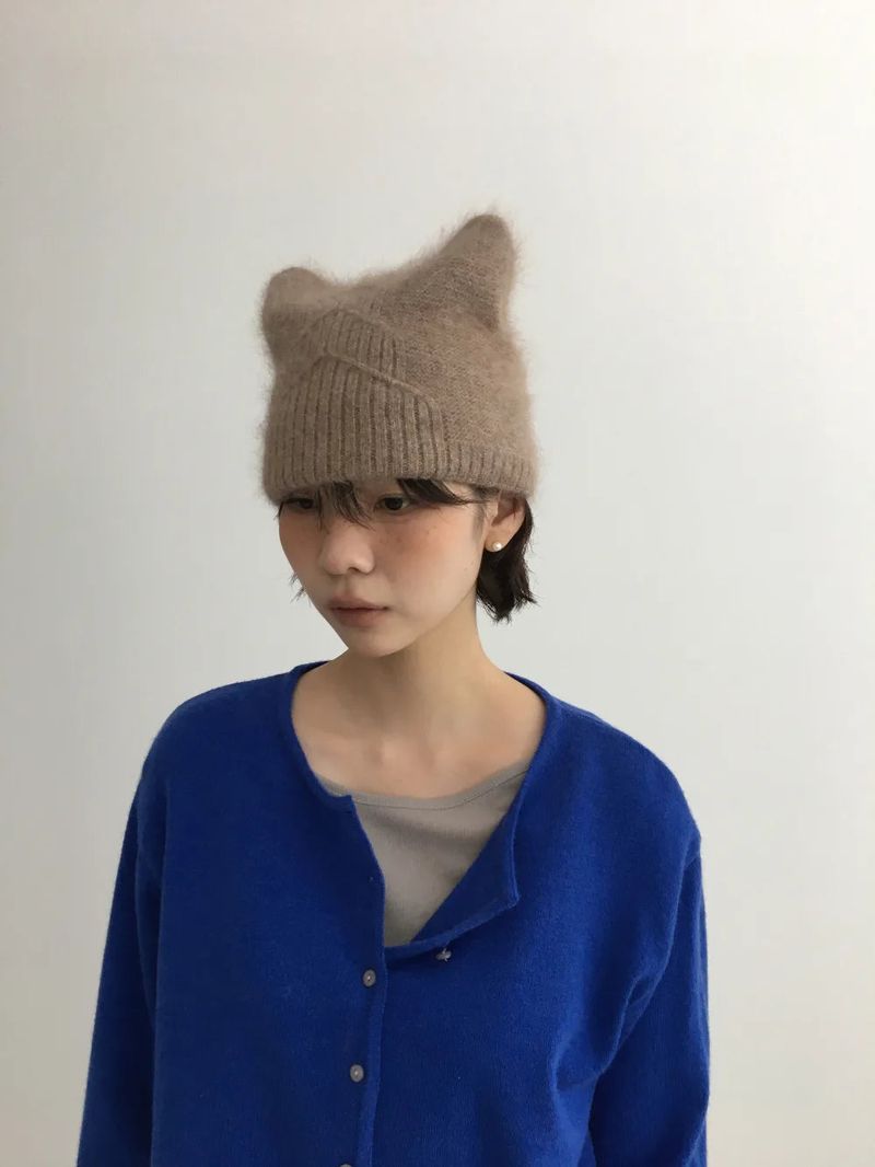 Bako Cat Knit Beanie (3color)