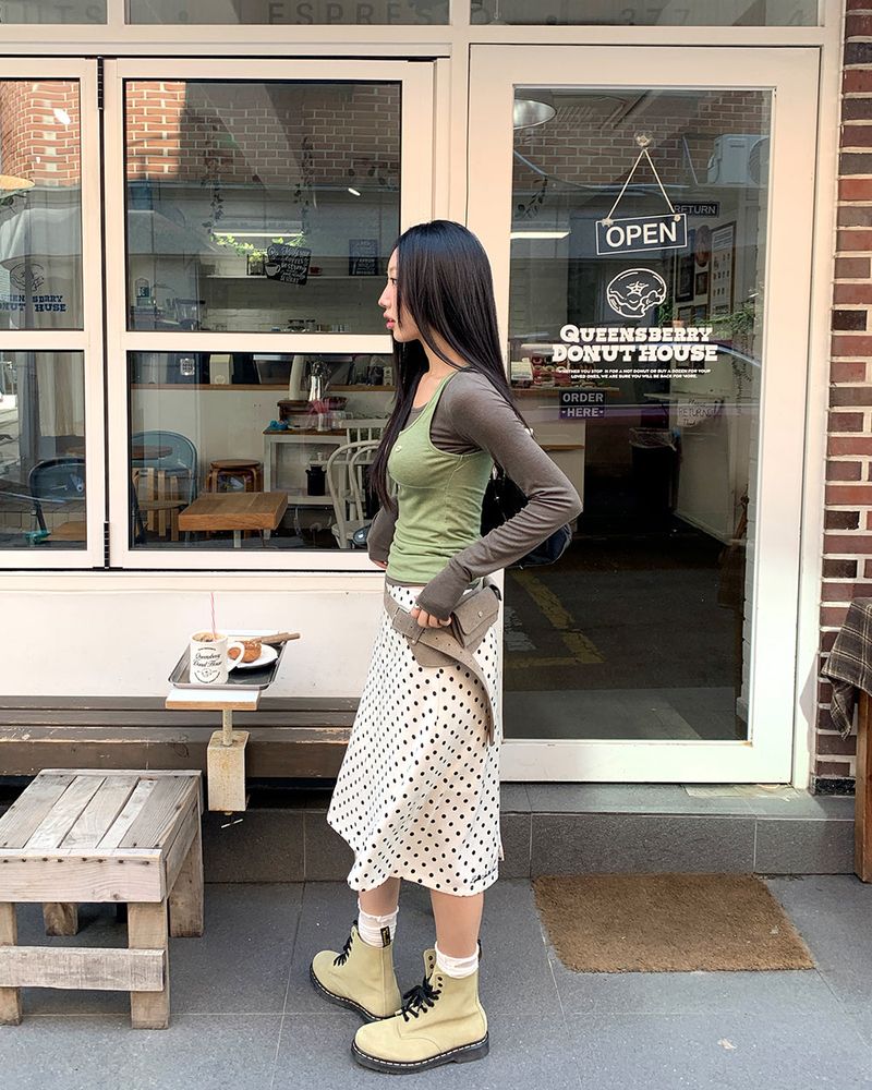 [ORIGINAL] Corinne Dot Midi Skirt
