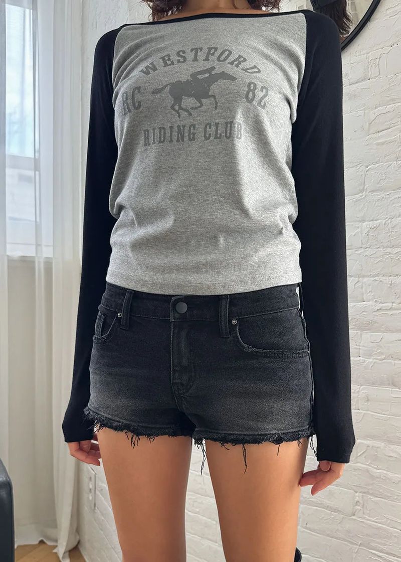 DEEP BLACK DENIM SHORTS (S-L)