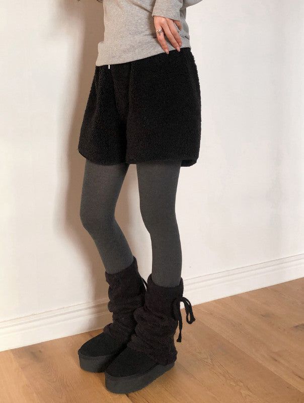 Fluffy Boa Fleece Shorts (3color)