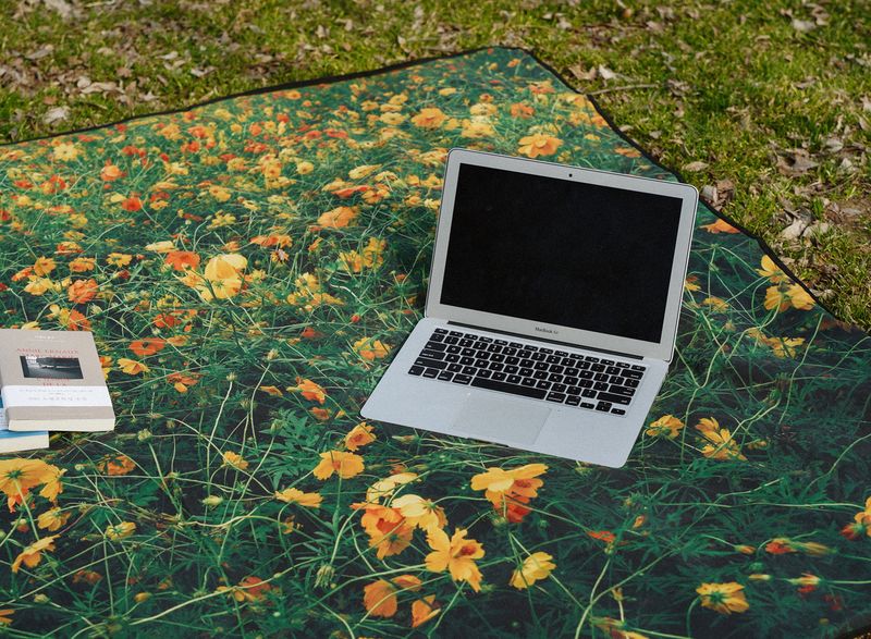 wild flower picnic mat