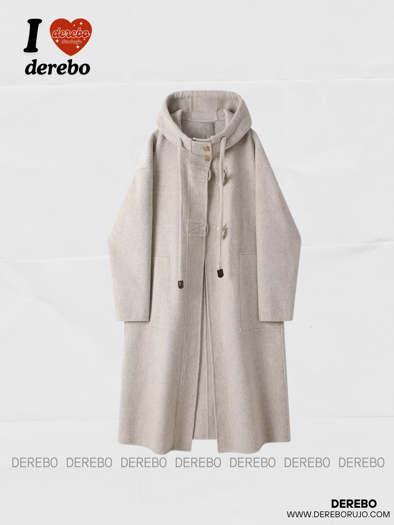 standard wool hooded long coat