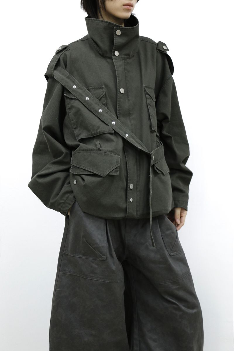 RELABEL (Dream Tailor) Adjustable Length Multi-Style Washed Distressed M65 Jacket
