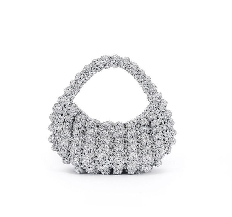 Bubble Knit Bag (Silver)