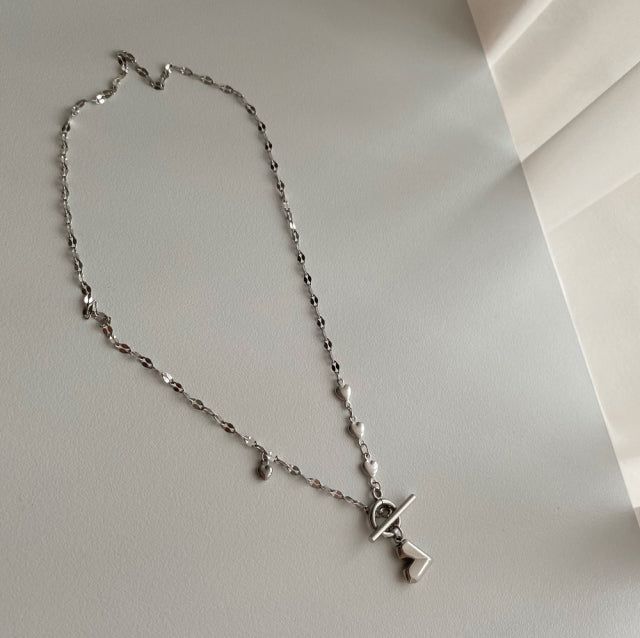 ssgh toggle bar heart two-way necklace