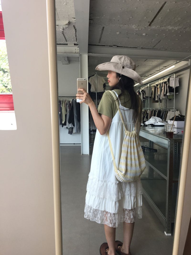 Knit String Backpack (2color)