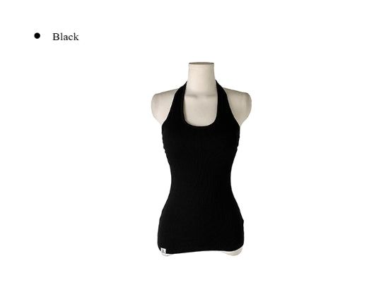 26SS★ [MADE/more BASIC] Durun Cap Slim Ribbed Halter Sleeveless
