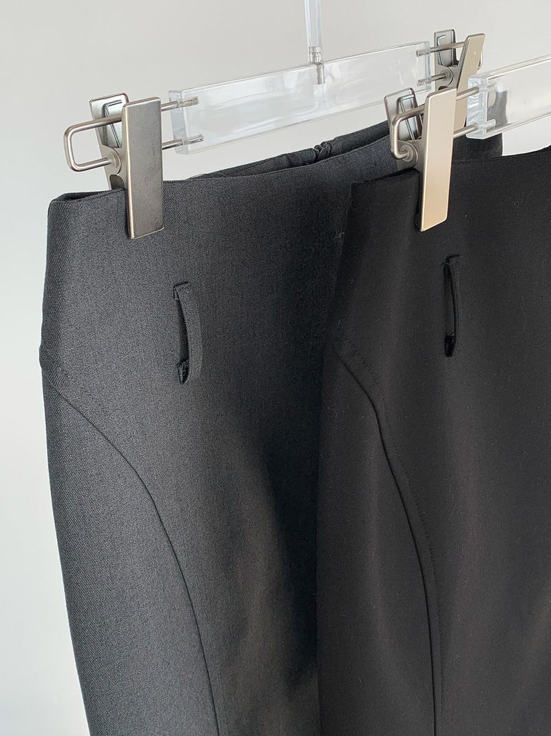 slit line midi skirt