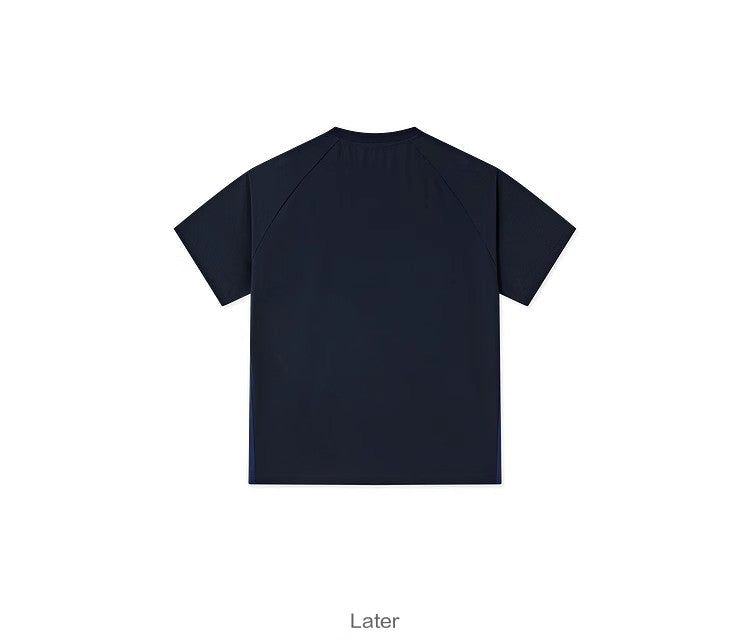 FMACM Spliced Breathable Mesh Cool Feeling Short Sleeve T-Shirt