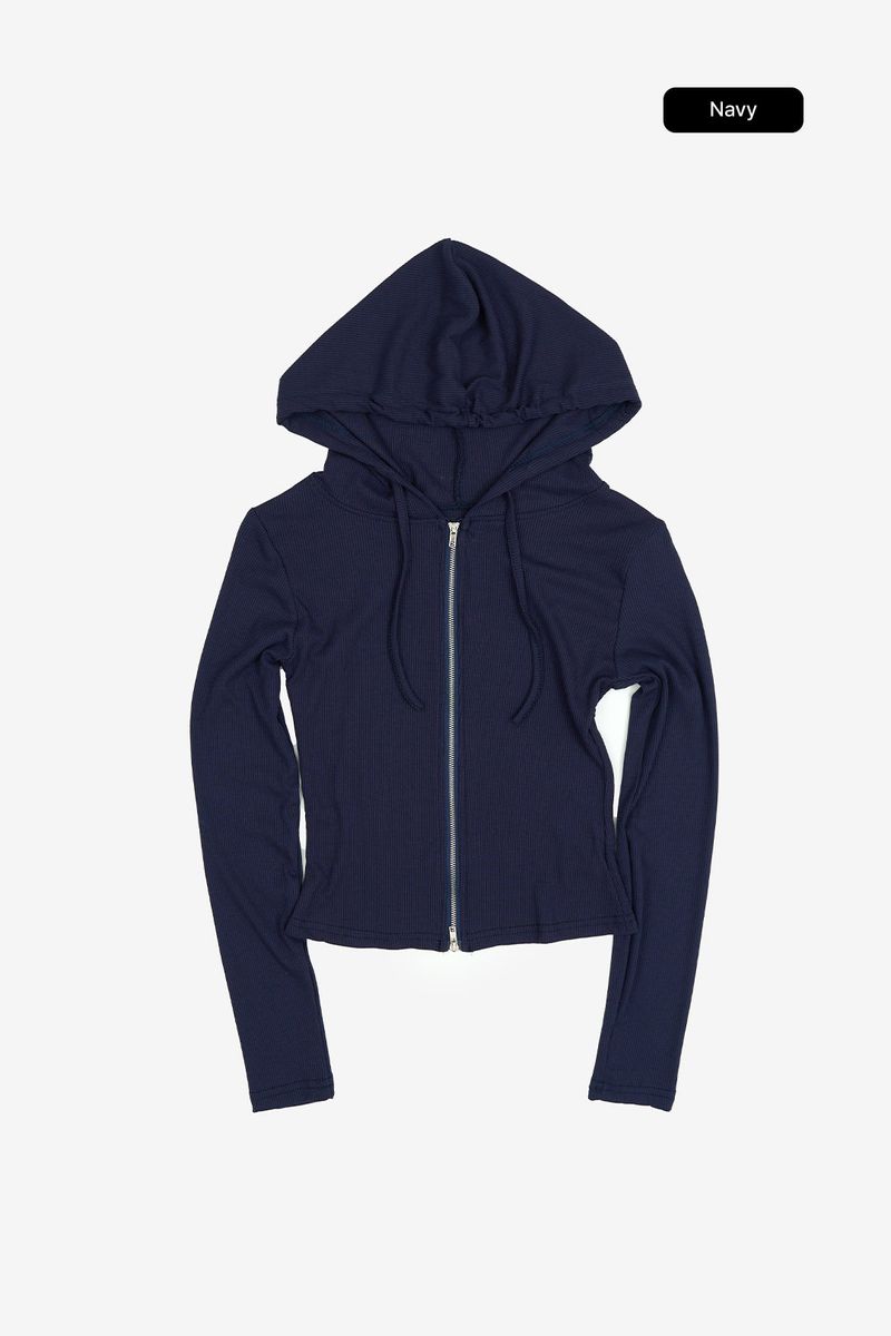Ophelia slim hooded zip-up