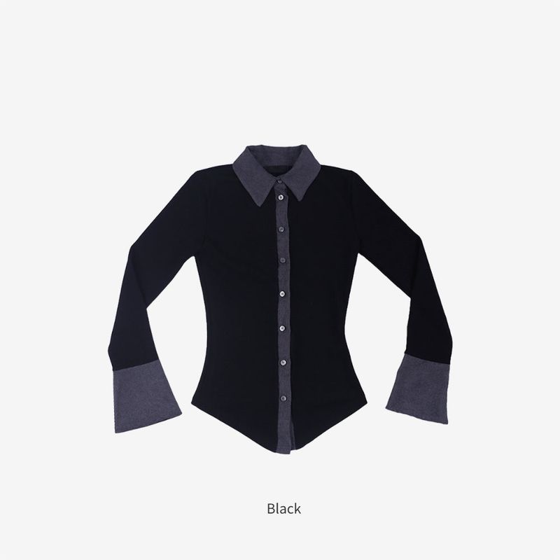 Men's color blocking shirt