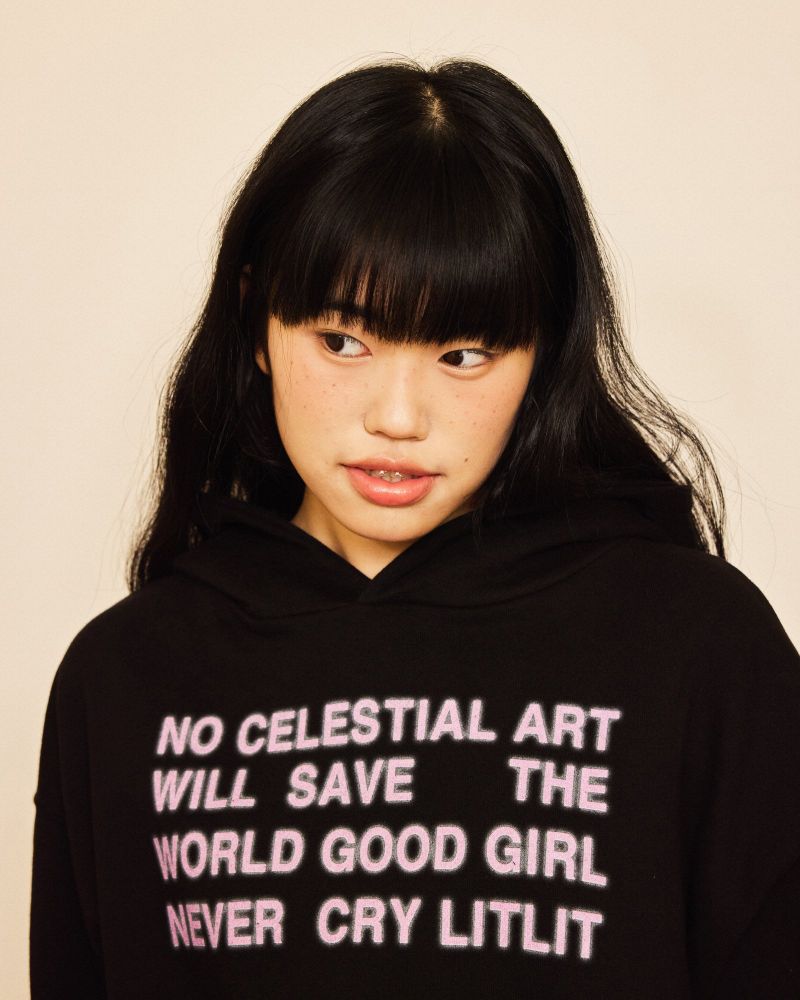 MIYHOO(ミワイフ)の「LIT HOODIE (BLACK)(Tops)」
