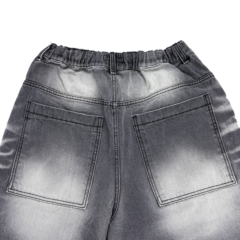 vertical embo half pants