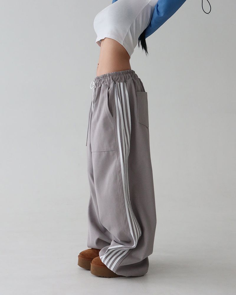 [UNISEX] 5-track string jogger & wide pants