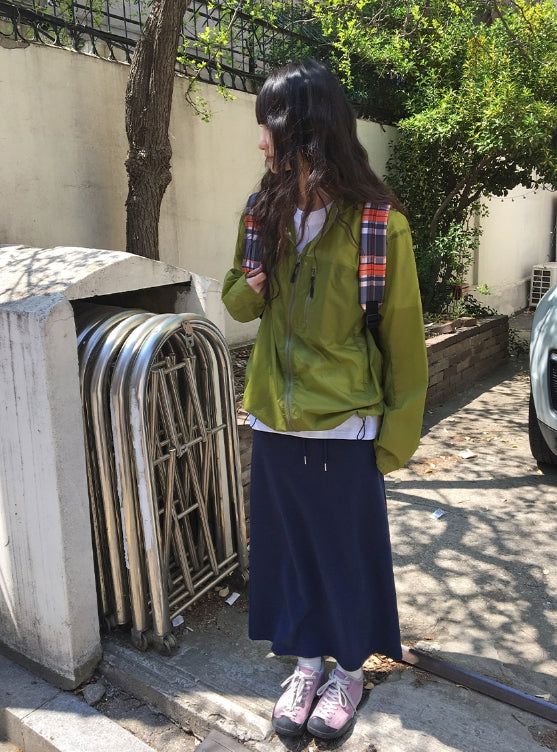 Oha Banding Color Long Skirt