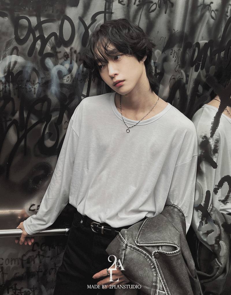 2PLAN（ツープラン）の「[MADE] シルケットUネックロングスリーブ (2color)（トップス）」