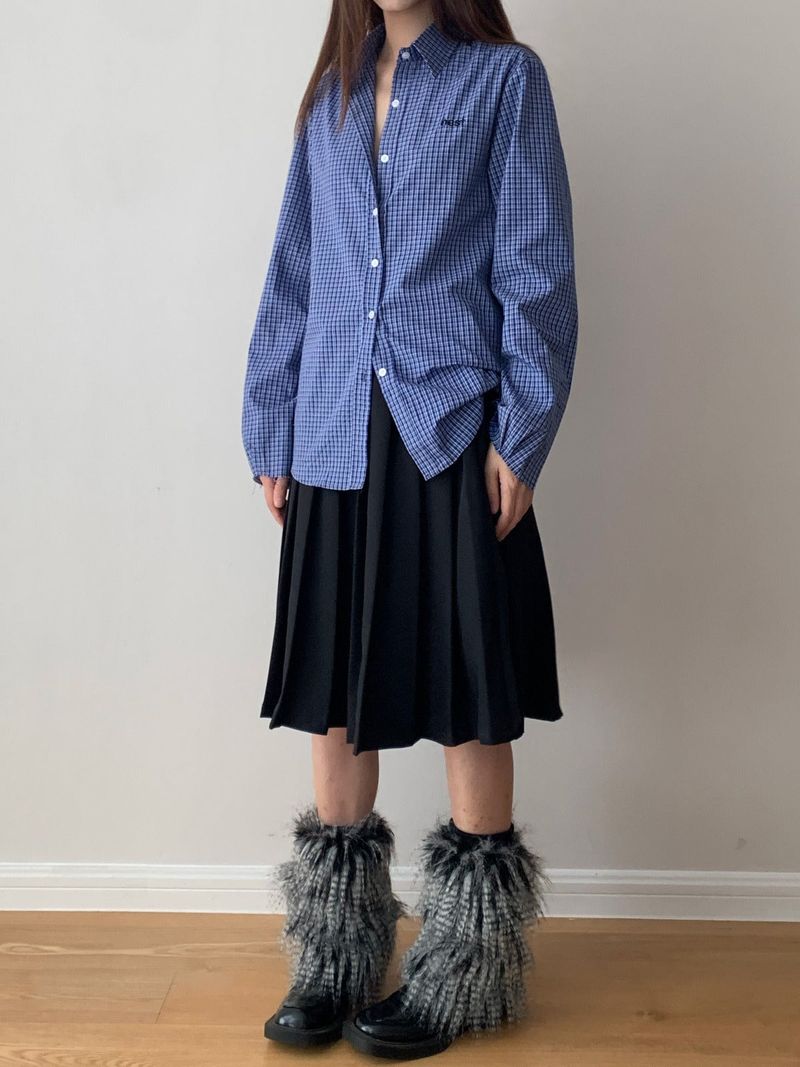 Academy Midi Pleats Banded Waist Skirt