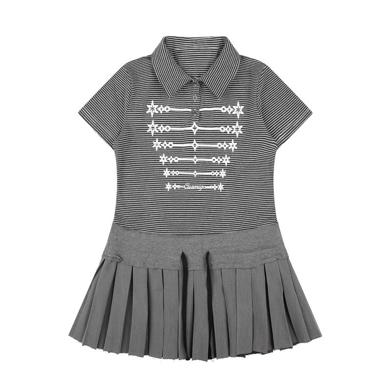 Cozy&Kitsch（コージーアンドキッチ）の「アイラストライプポロドレス（ワンピース/ドレス）」