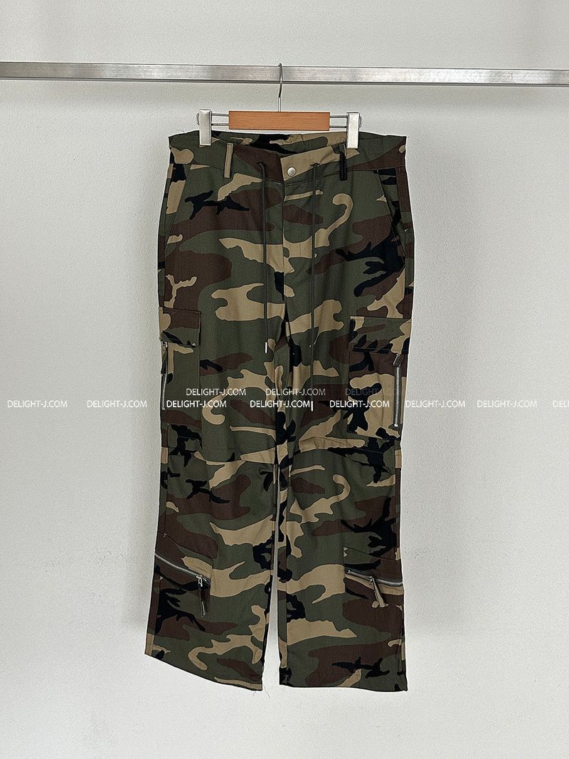 [UNISEX] Patch Military Camo Wide Pants