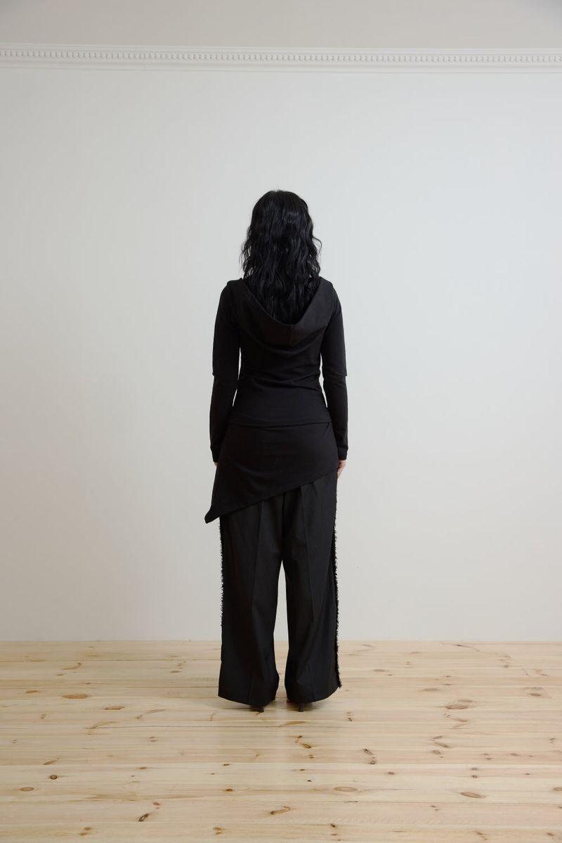 HIKOU OFFSHOULDER HOODIE OPS (BLACK)