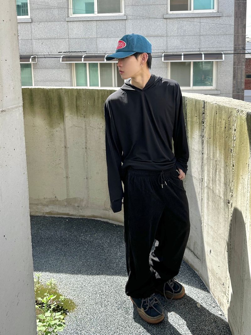 Twill Basic Golden Wide Pants 7C