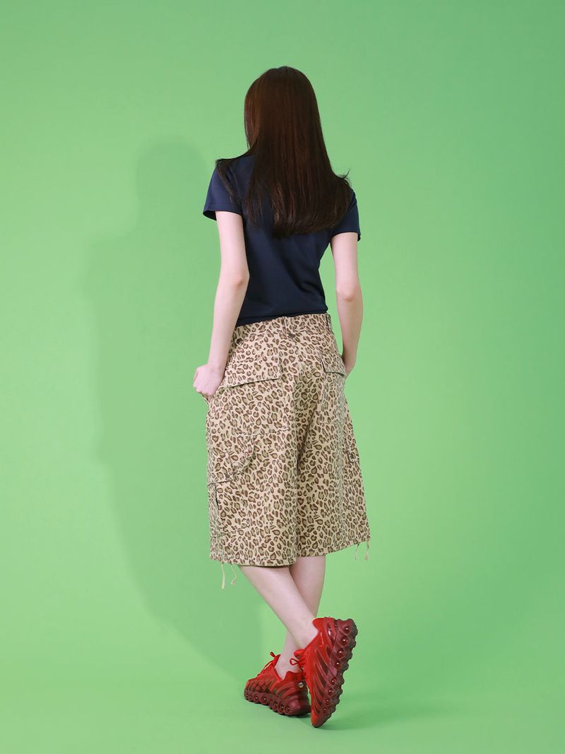 PATTERN CARGO HALF PANTS (LEOPARD)