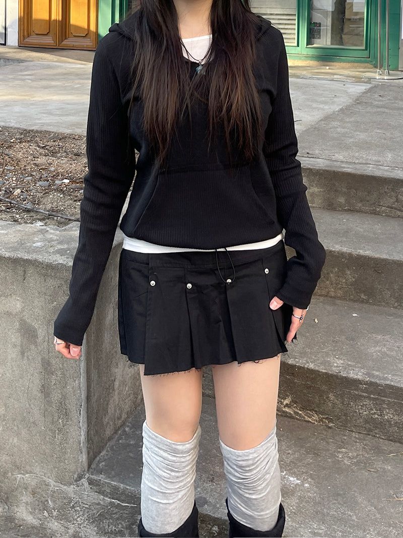 Mixed hooded sweatshirt.
