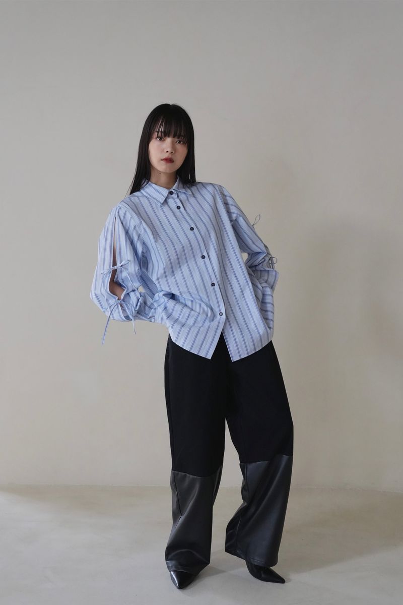 arm ribbon stripe shirt