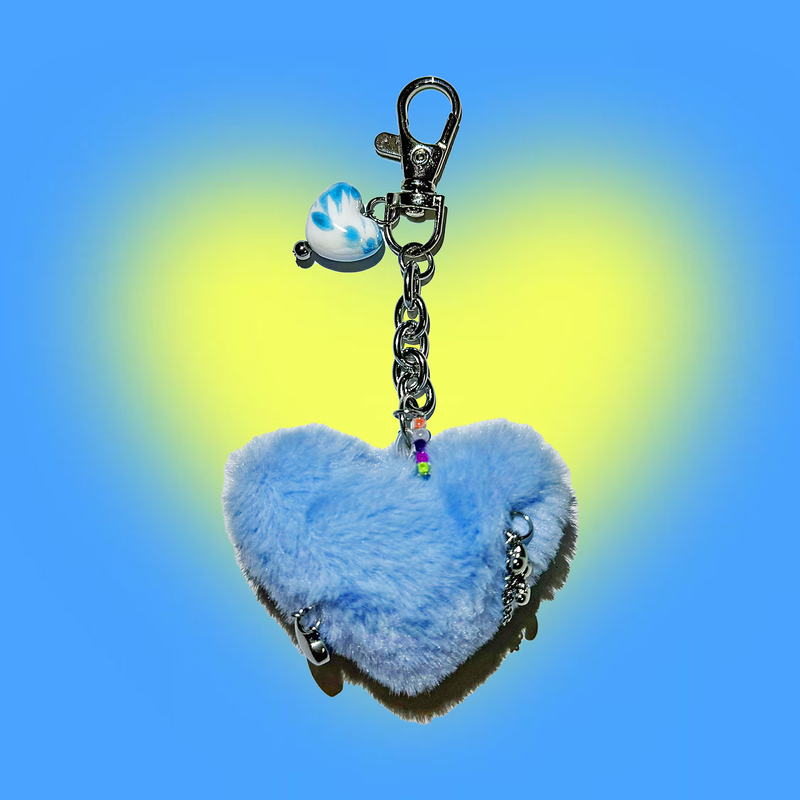 3amgang（スリーエイエムギャング）の「Blue heart fur keychain（Toys/Key Holders）」