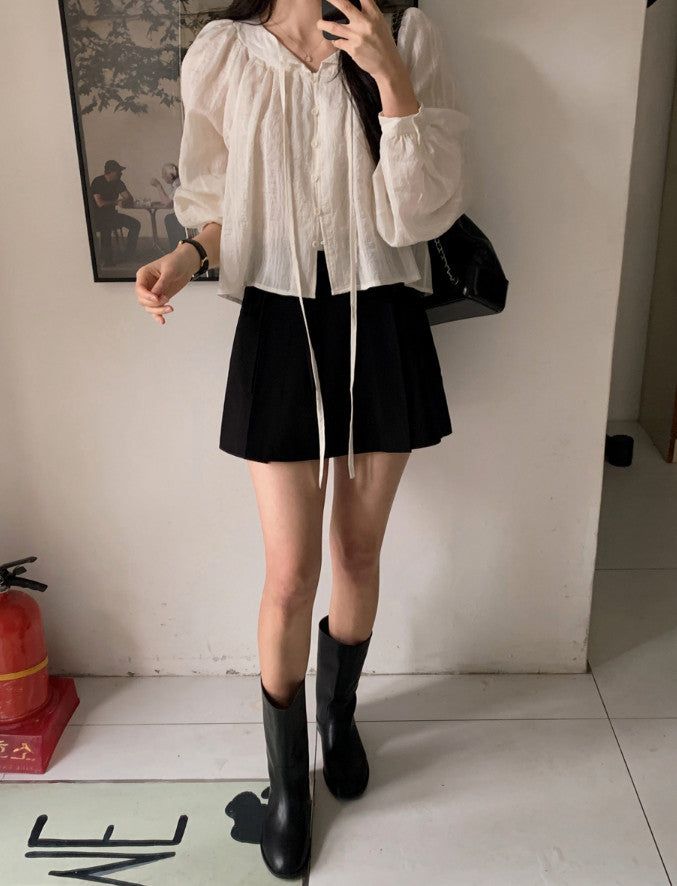 TD Suede Leather Middle Boots (2color)