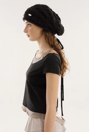 Slit layered top