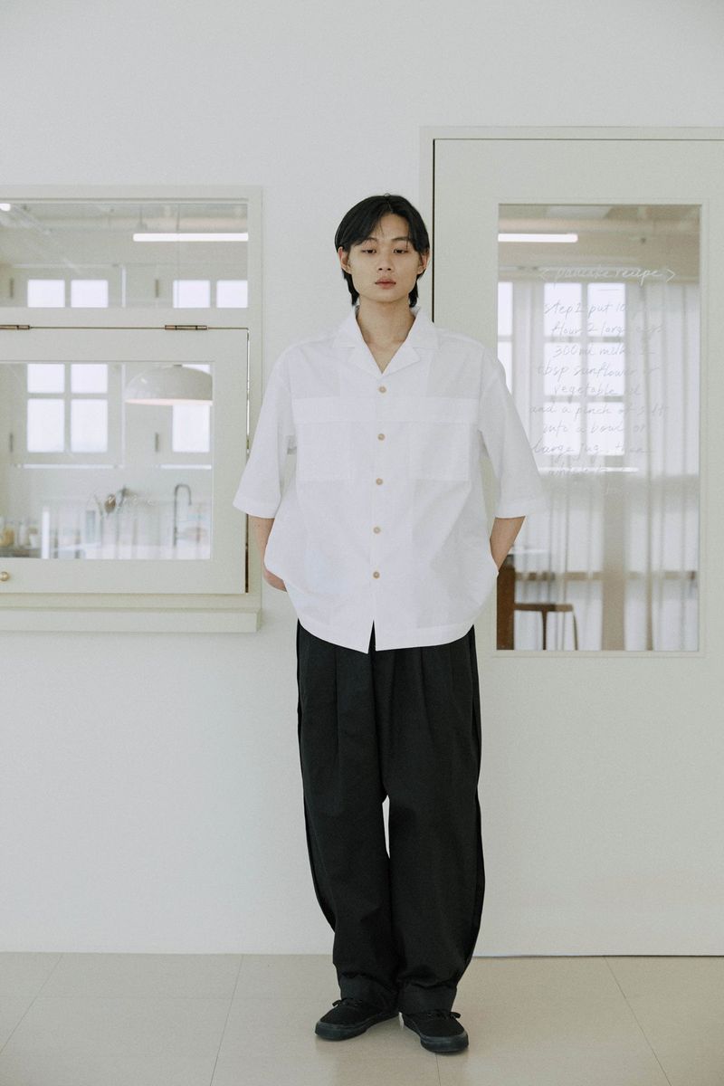 unisex side balloon pants black