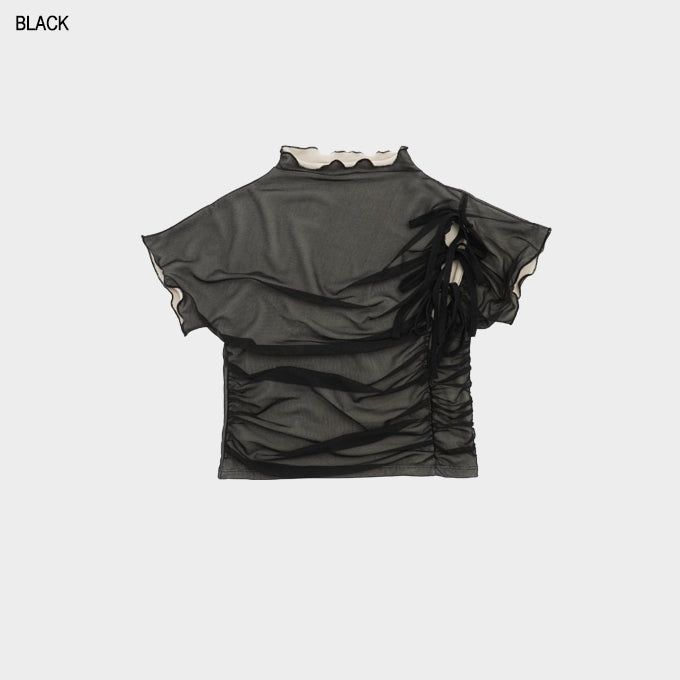 Double layer ribbon top