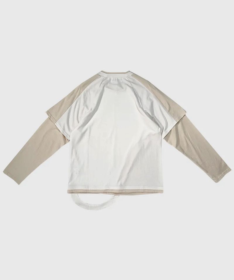 BICOLOR LAYERED LONG TEE