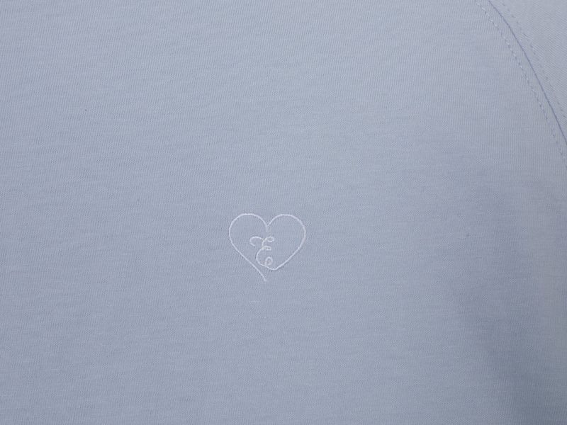 CONTRAST REGLAN CROP T-SHIRT (LIGHT BLUE)