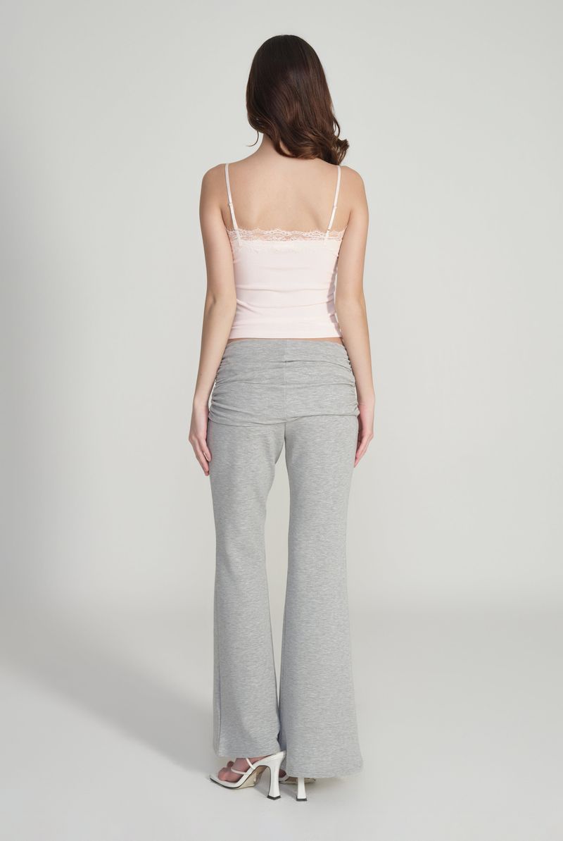 Lina Folding Flare Pants, Gray