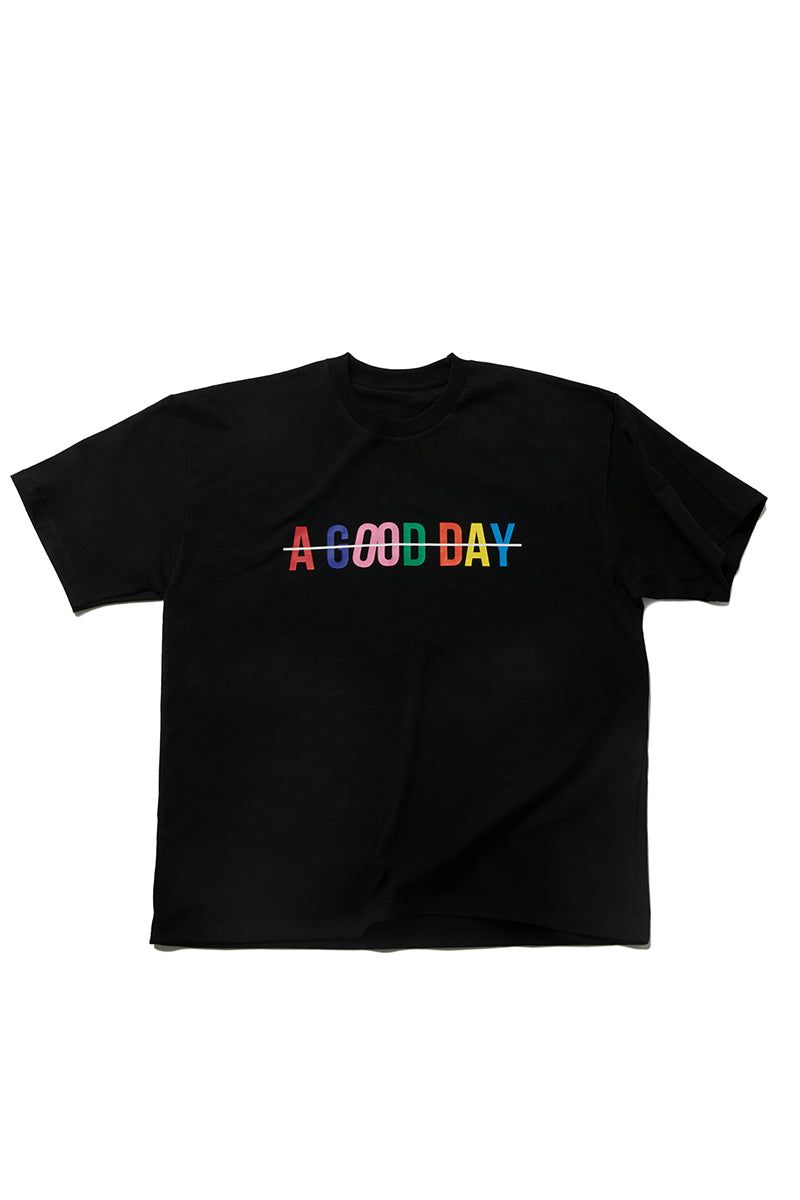 A GOOD DAY（ア グッドデイ）の「RAINBOW LOGO T-SHIRTS (BLACK)（Tops）」