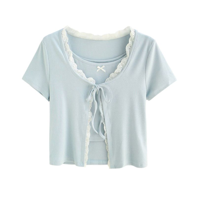 Ribbon Tie Layered Top