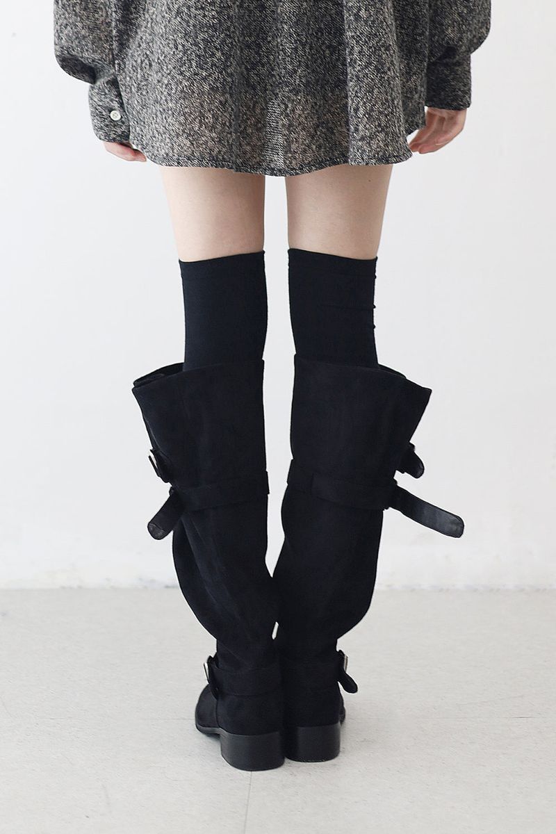 Rat Belt Suede Boots