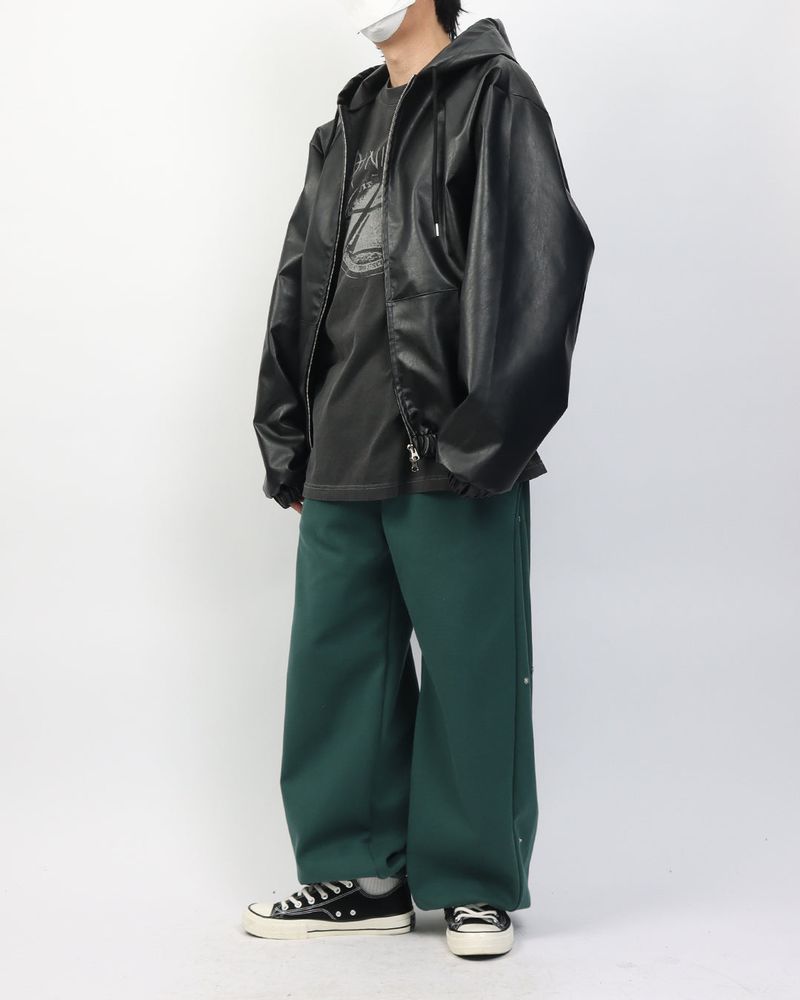 PANATIQUE（パナティーク）の「Vigan Leather 2way Hood Zip-up（Jackets/Outerwear）」