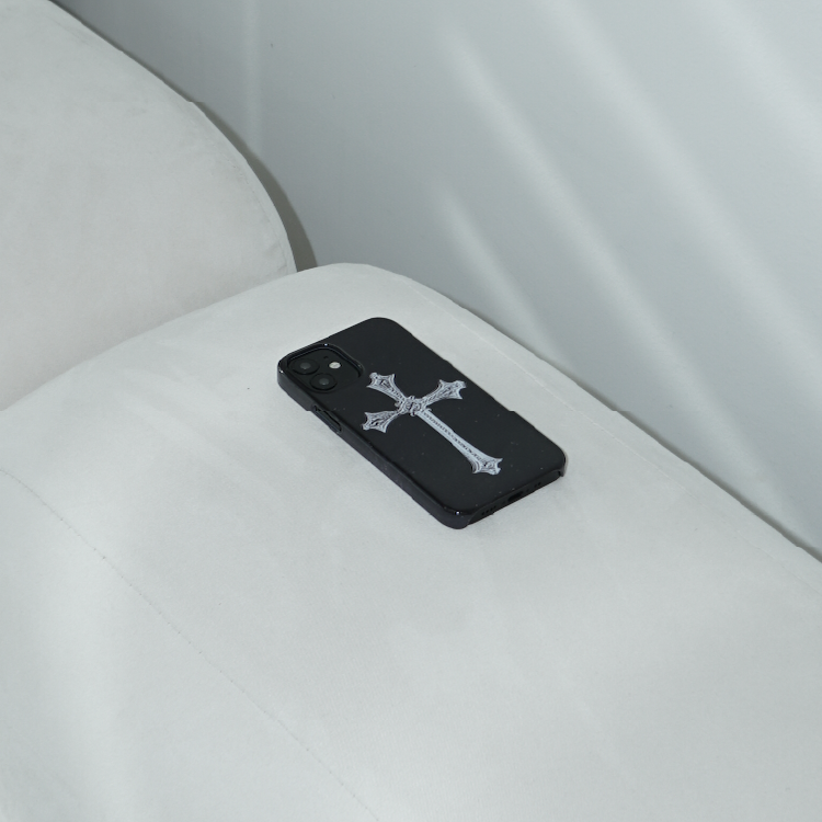 [MADE] cross hard phone case (glossy black)