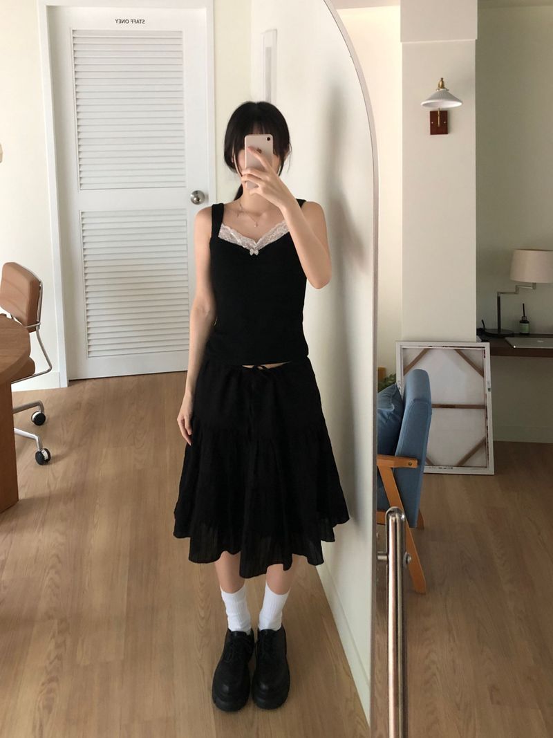 Irene Shirring Skirt (2 colors)