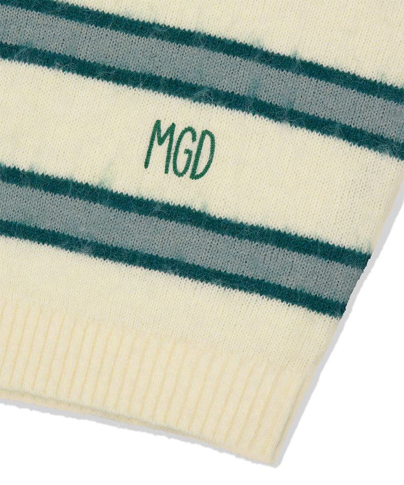 HAIRY STRIPE KNIT SWEATER
