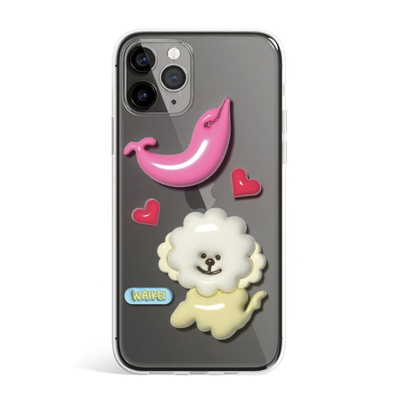 Jelly phone case 3D puppydolphin